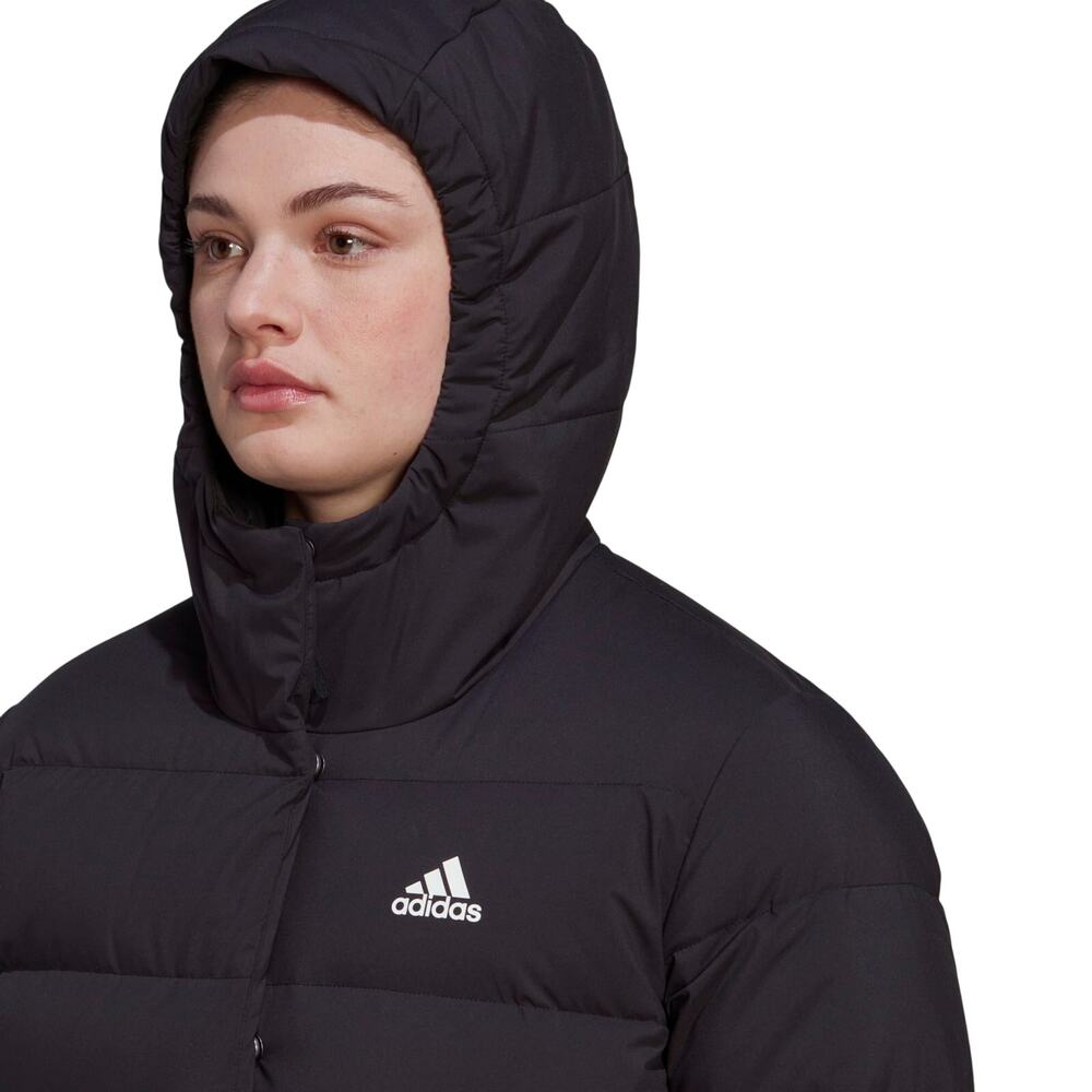 Adidas Helionic Hooded Down Jacket - Black Women … - image 1